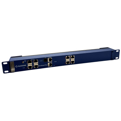 Black Box EME168A Environmental Monitoring Device, 8 RJ-45 active sensor ports, 1 RJ-45 fast ethernet, rackmountable